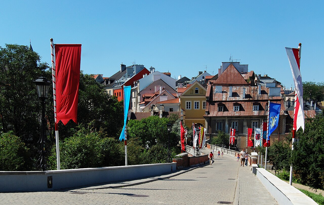 Blick auf die Altstadt von der Zamkowa-Straße aus Grodzka-Tor, Foto: Marcin Białek, Wikipedia
