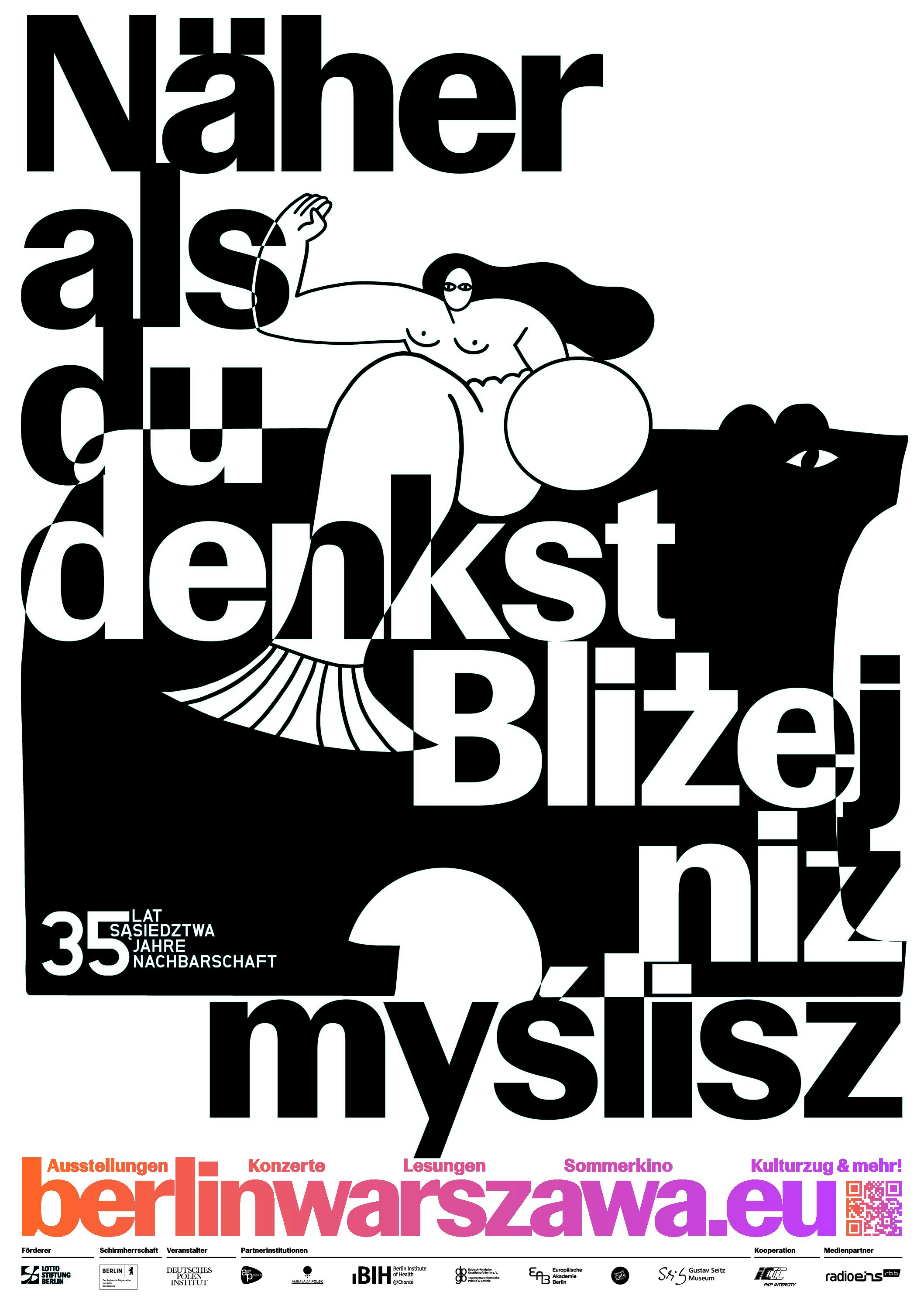 Plakat "Näher als du denkst | Bliżej niż myślisz", Design: Studio Lekko